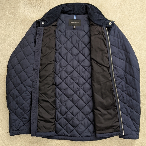 Banana Republic blue quilted jacket medium